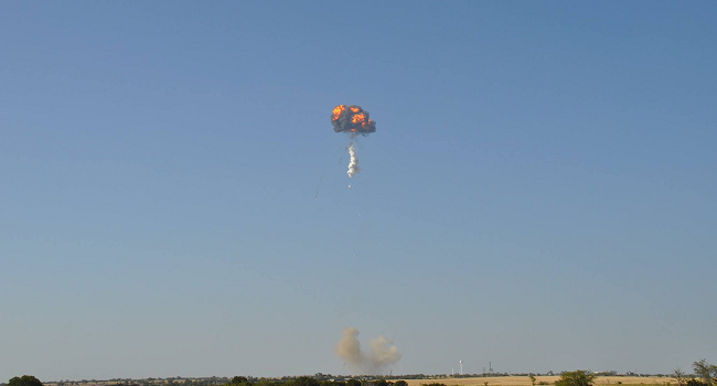 Falcon 9R-explosie